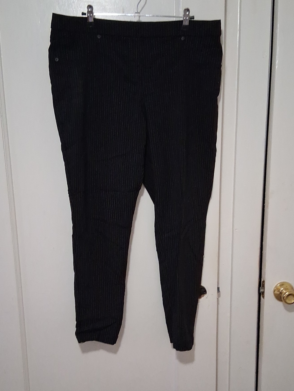 No Boundaries Black Pinstripe Men's Dress Pants